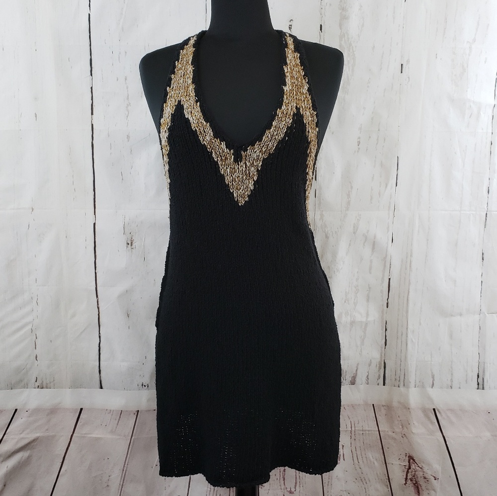 Free People Hold On Knit Tunic Blk Sz M - Picture 1 of 8